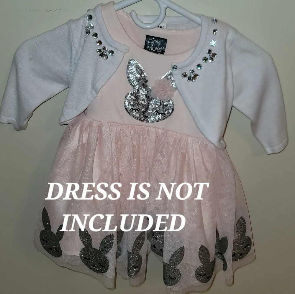 Girls white 1/2 sweater/shall 2t - Picture 5 of 5